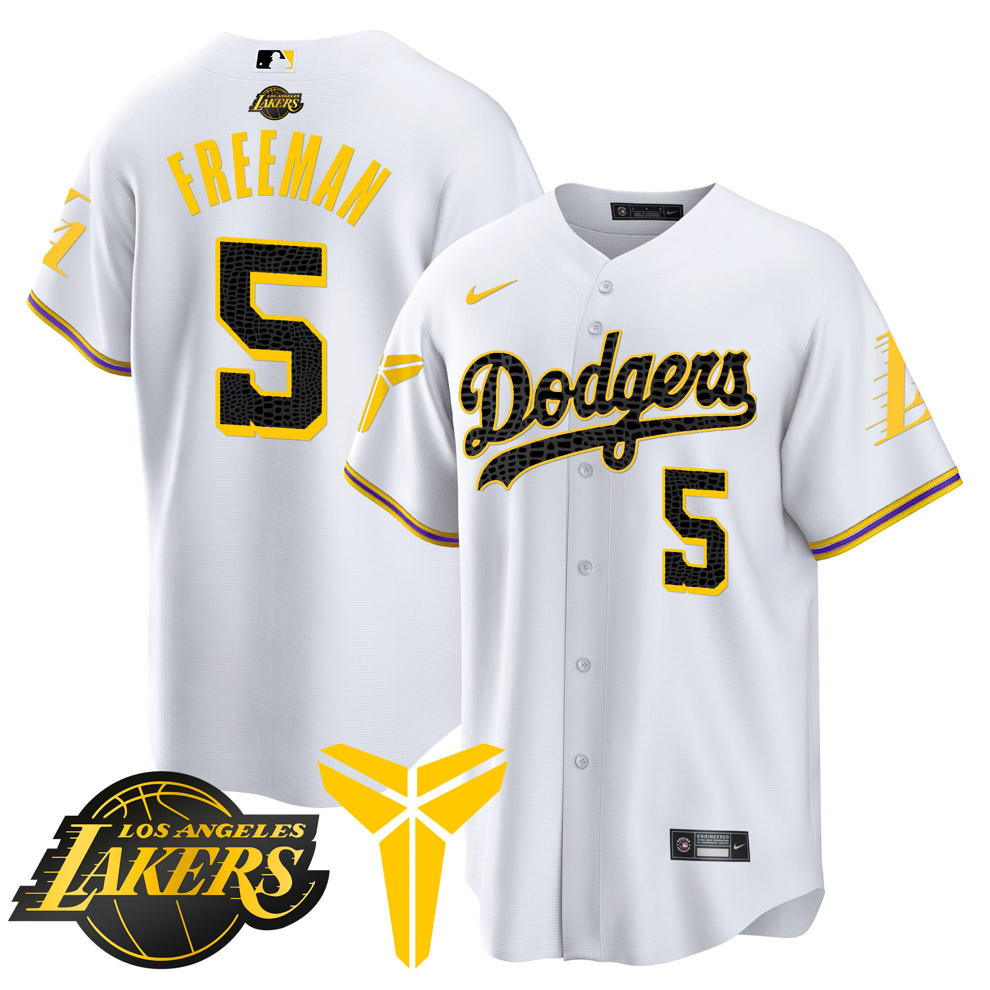 Men's Dodgers Cool Base Mamba Jersey V2 - All Stitched - Image 11