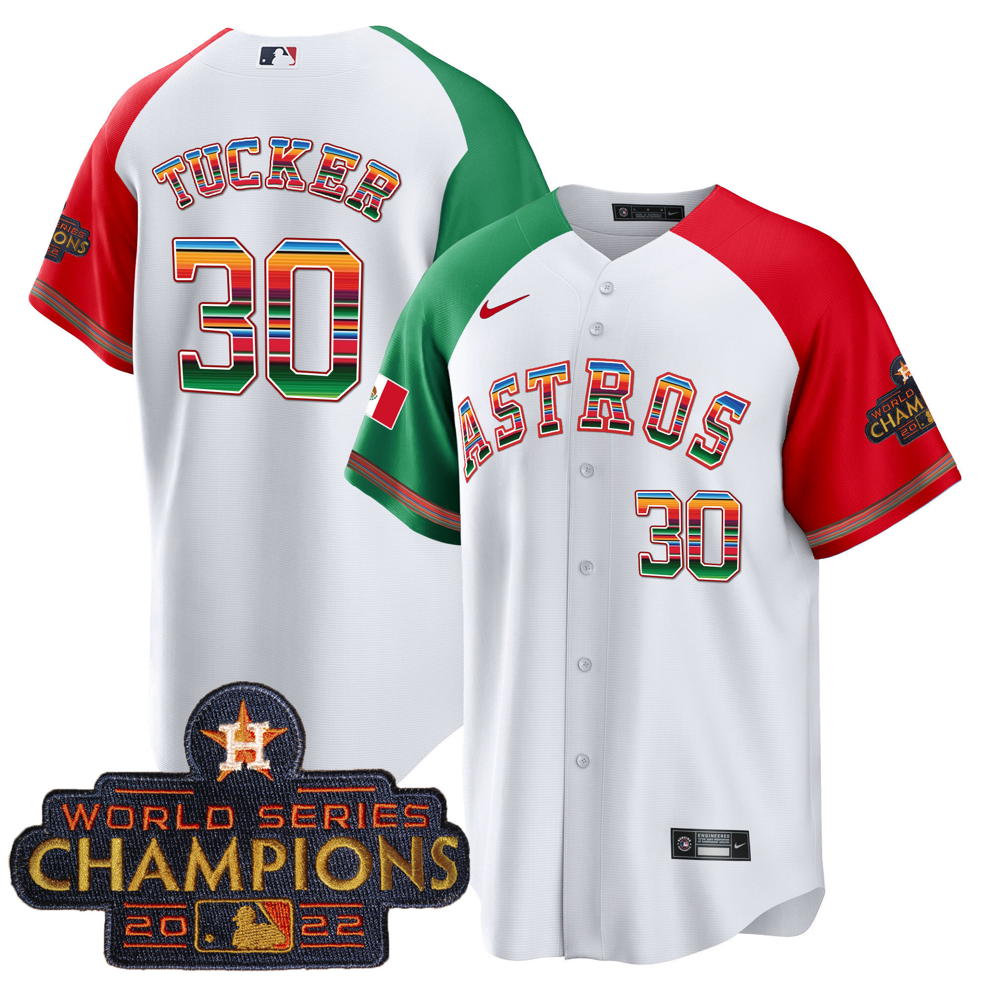 Youth's Astros Mexico Cool Base Limited Jersey - All Stitched - Image 46