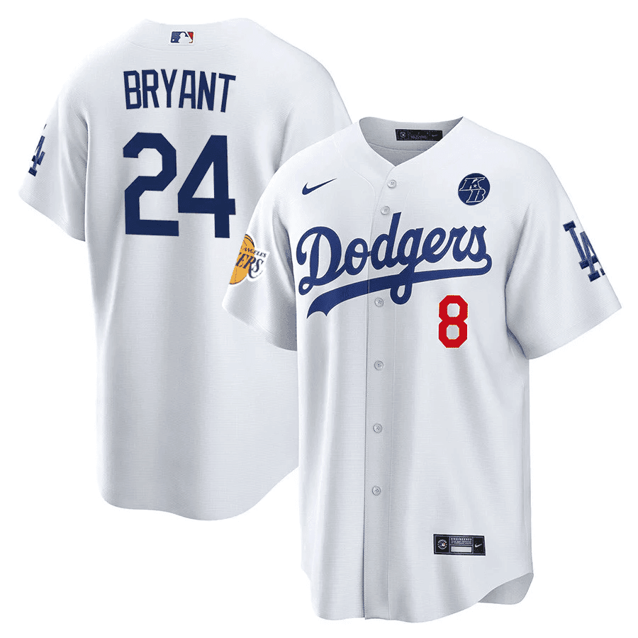 Dodgers #8/24 Kobe Bryant Lakers/Dodgers Patch Jersey - All Stitched