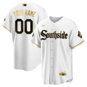 Chicago White Sox Gold Baseball Custom Jersey – All Stitched
