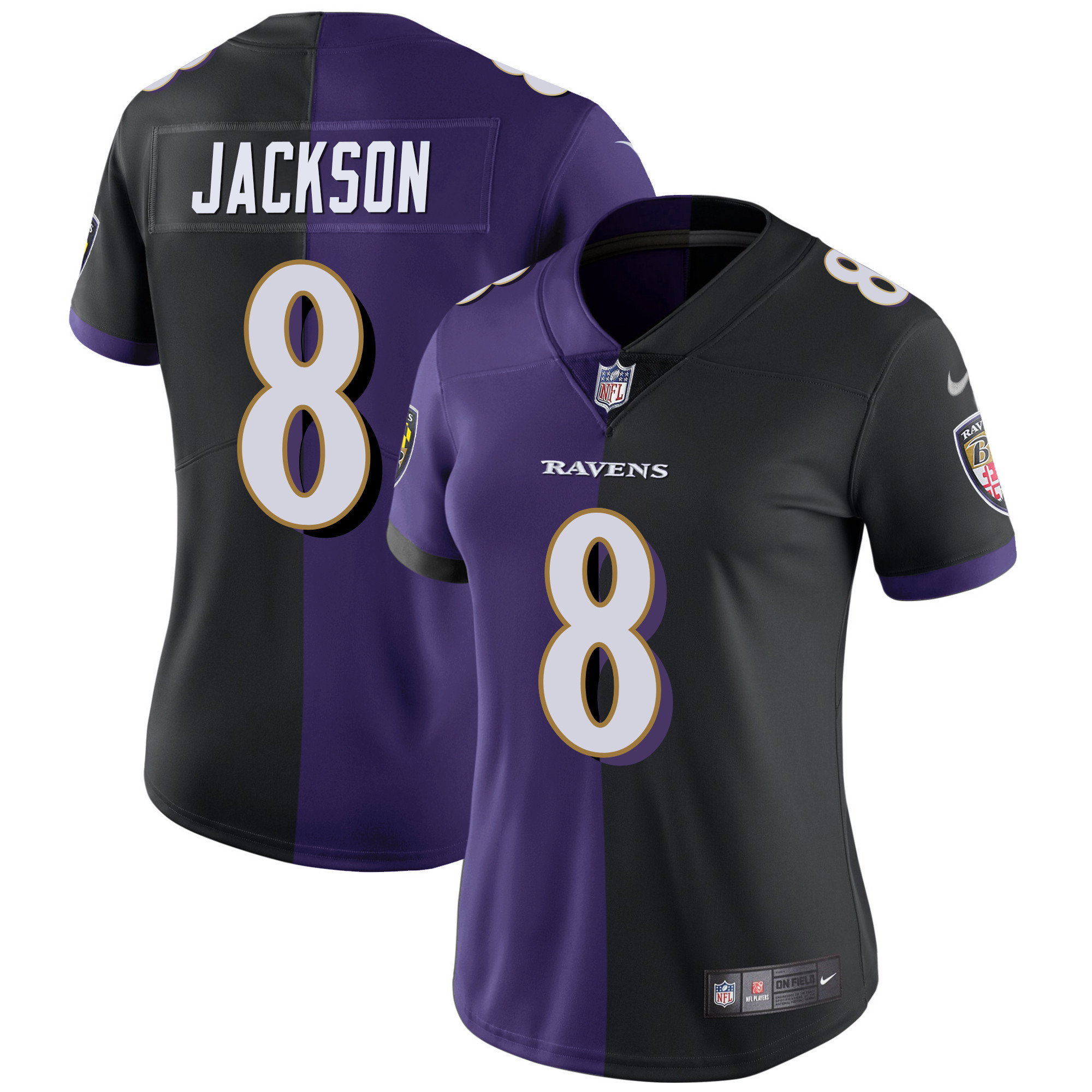 Ravens Split Vapor Jersey - All Stitched - Image 8