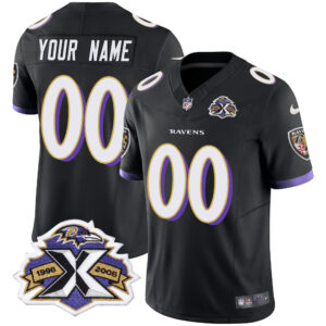 Ravens 2005 Throwback Vapor Limited Custom Jersey - All Stitched