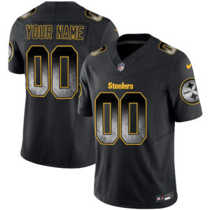 Steelers Arch Smoke Vapor Custom Jersey - All Stitched