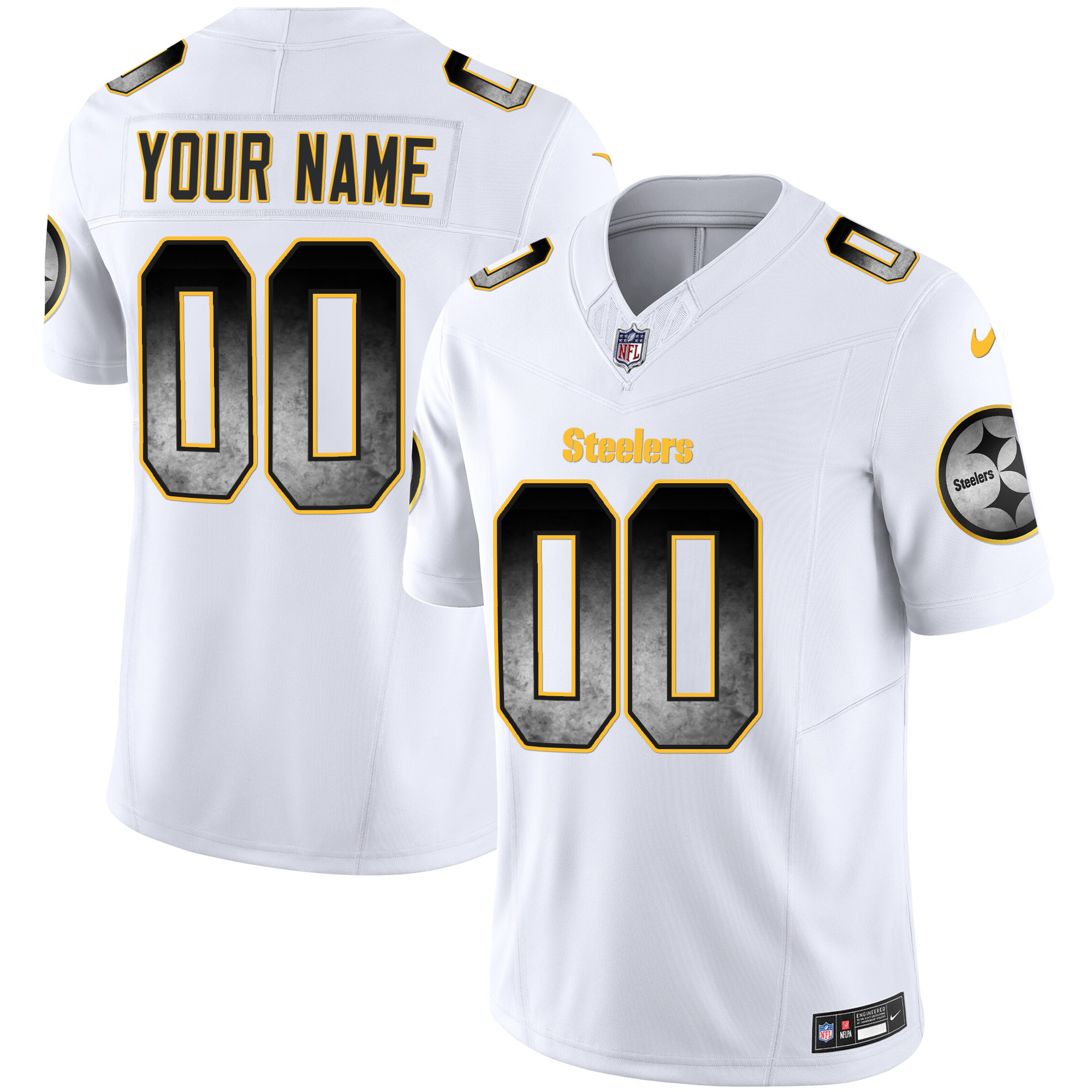 Steelers Arch Smoke Vapor Custom Jersey - All Stitched - Image 3