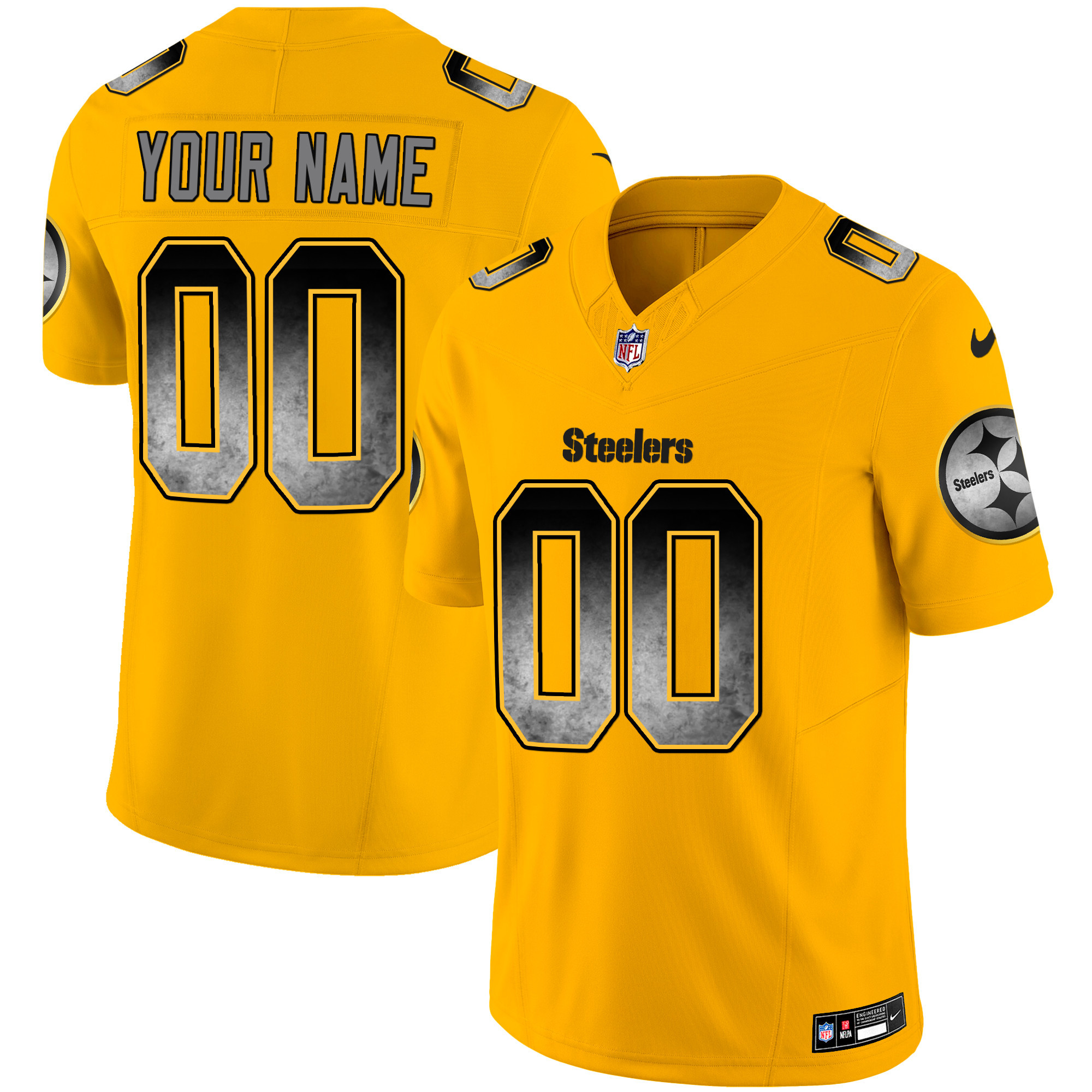 Steelers Arch Smoke Vapor Custom Jersey - All Stitched - Image 5