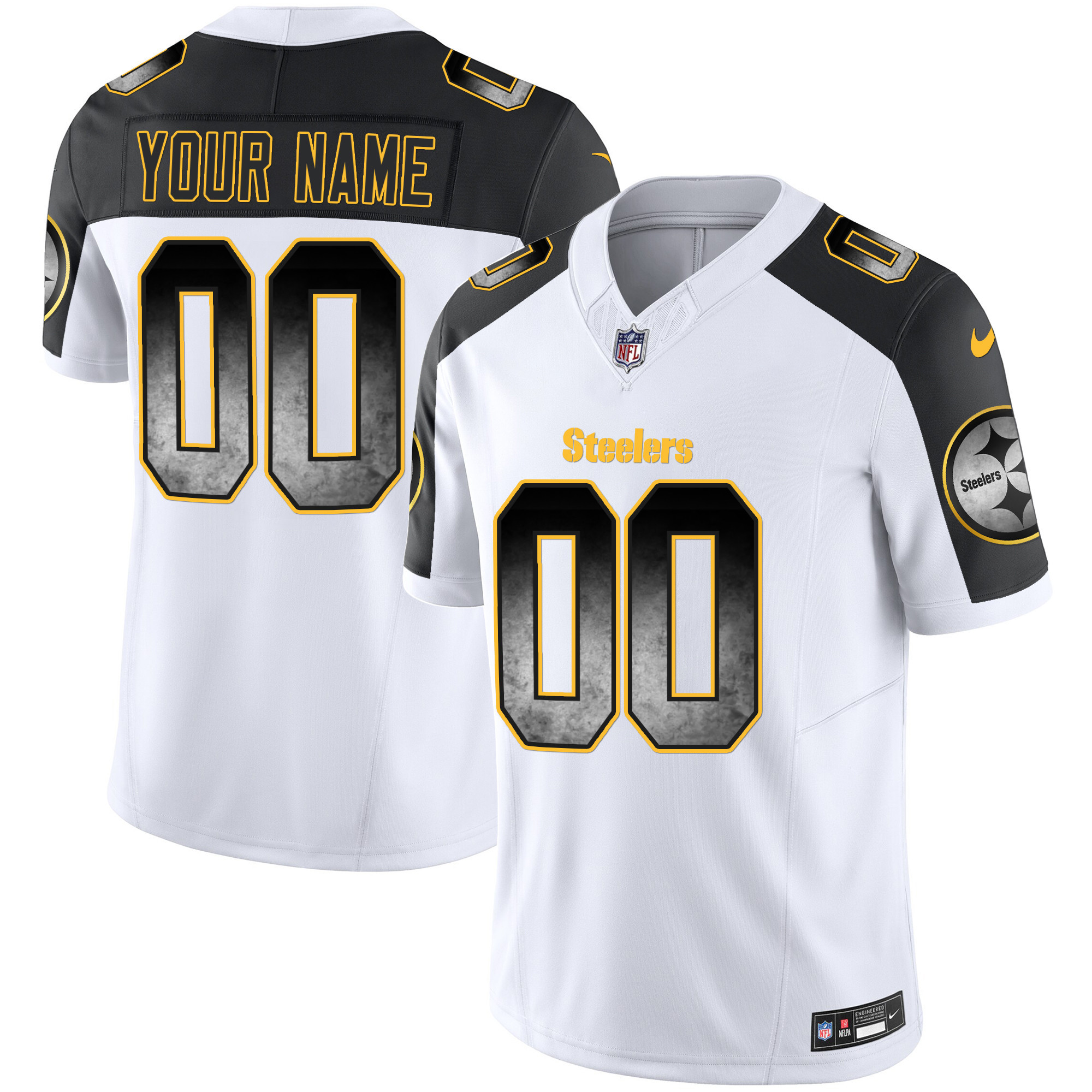 Steelers Arch Smoke Vapor Custom Jersey - All Stitched - Image 6