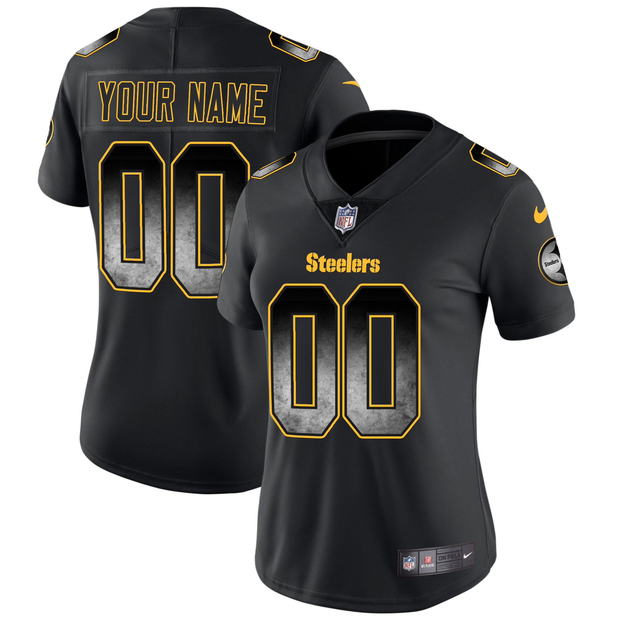 Steelers Arch Smoke Vapor Custom Jersey - All Stitched - Image 7