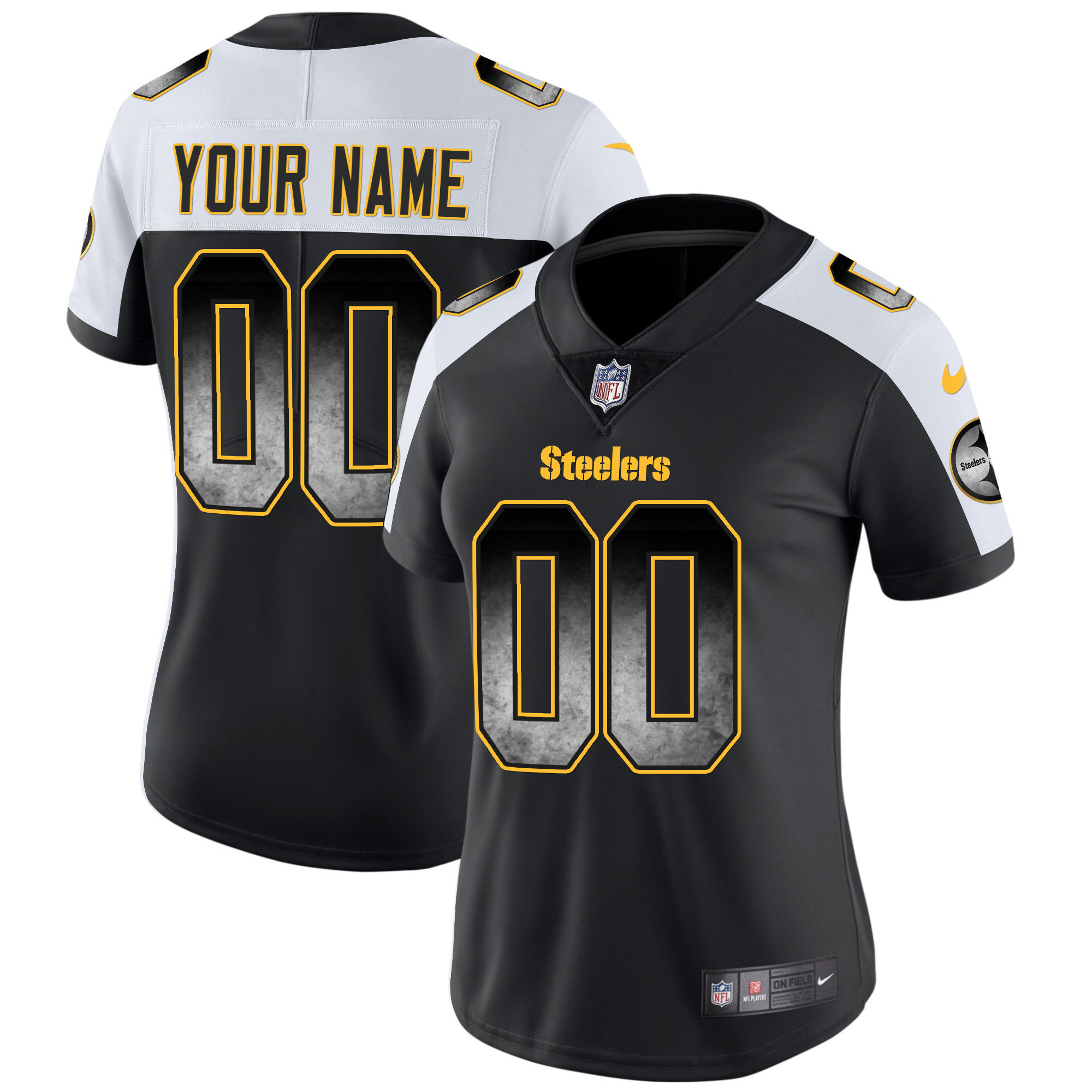 Steelers Arch Smoke Vapor Custom Jersey - All Stitched - Image 8