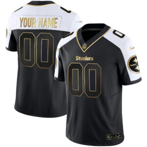 Steelers Gold Vapor Custom Jersey - All Stitched