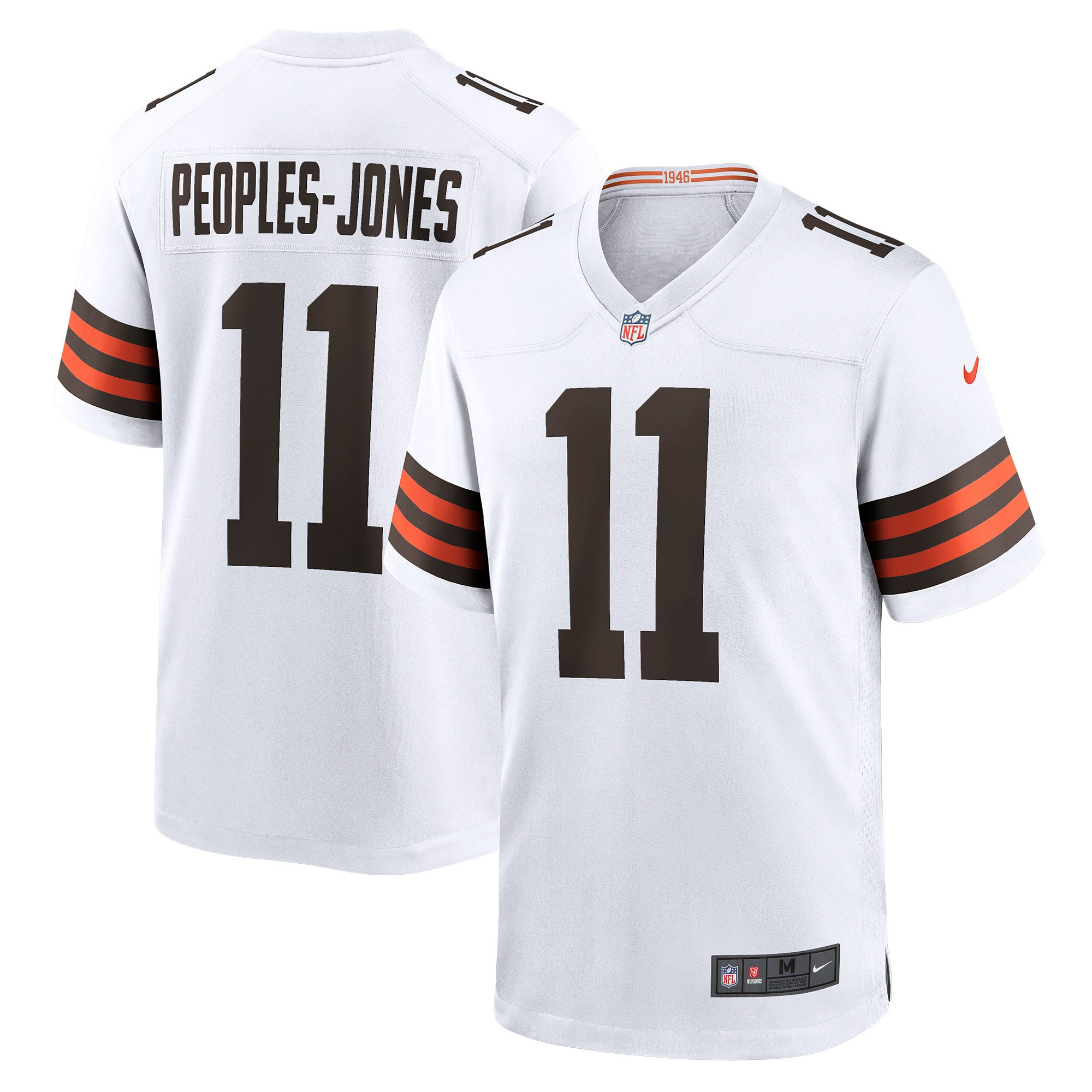 Men's Donovan Peoples - Jones Cleveland Browns White Jersey - All Stitched