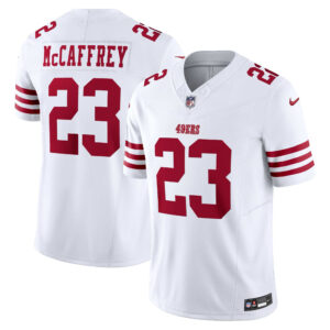 Christian McCaffrey San Francisco 49ers Vapor Jersey - White - All Stitched