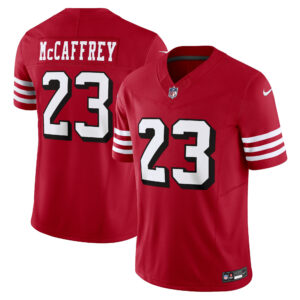 Christian McCaffrey San Francisco 49ers Vapor F.U.S.E. Limited Jersey - Scarlet - All Stitched