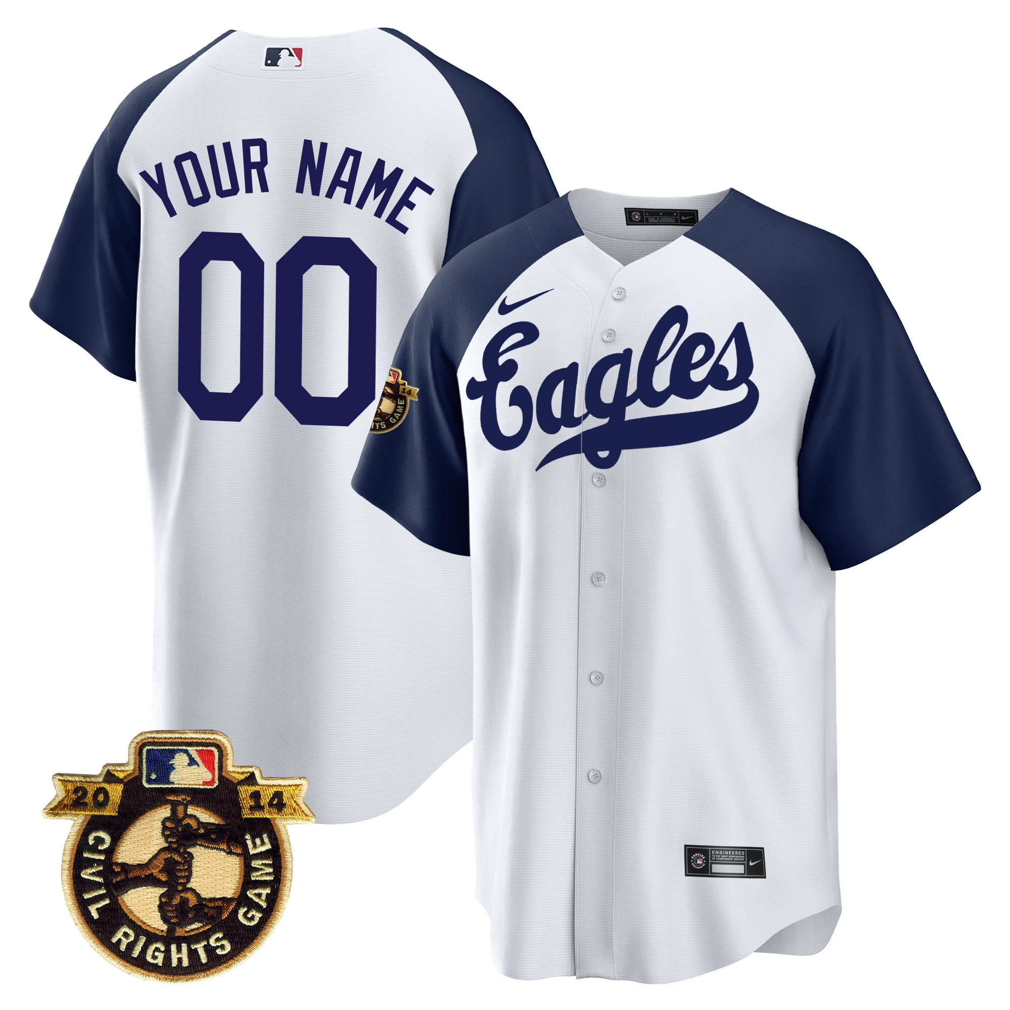 Astros Throwback 1950 Houston Eagles Custom Jersey - All Stitched - Image 6