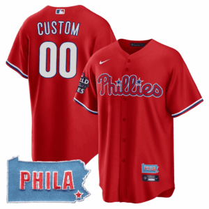 Philadelphia Phillies PHILA PA State Patch Custom Jersey - All Stitched