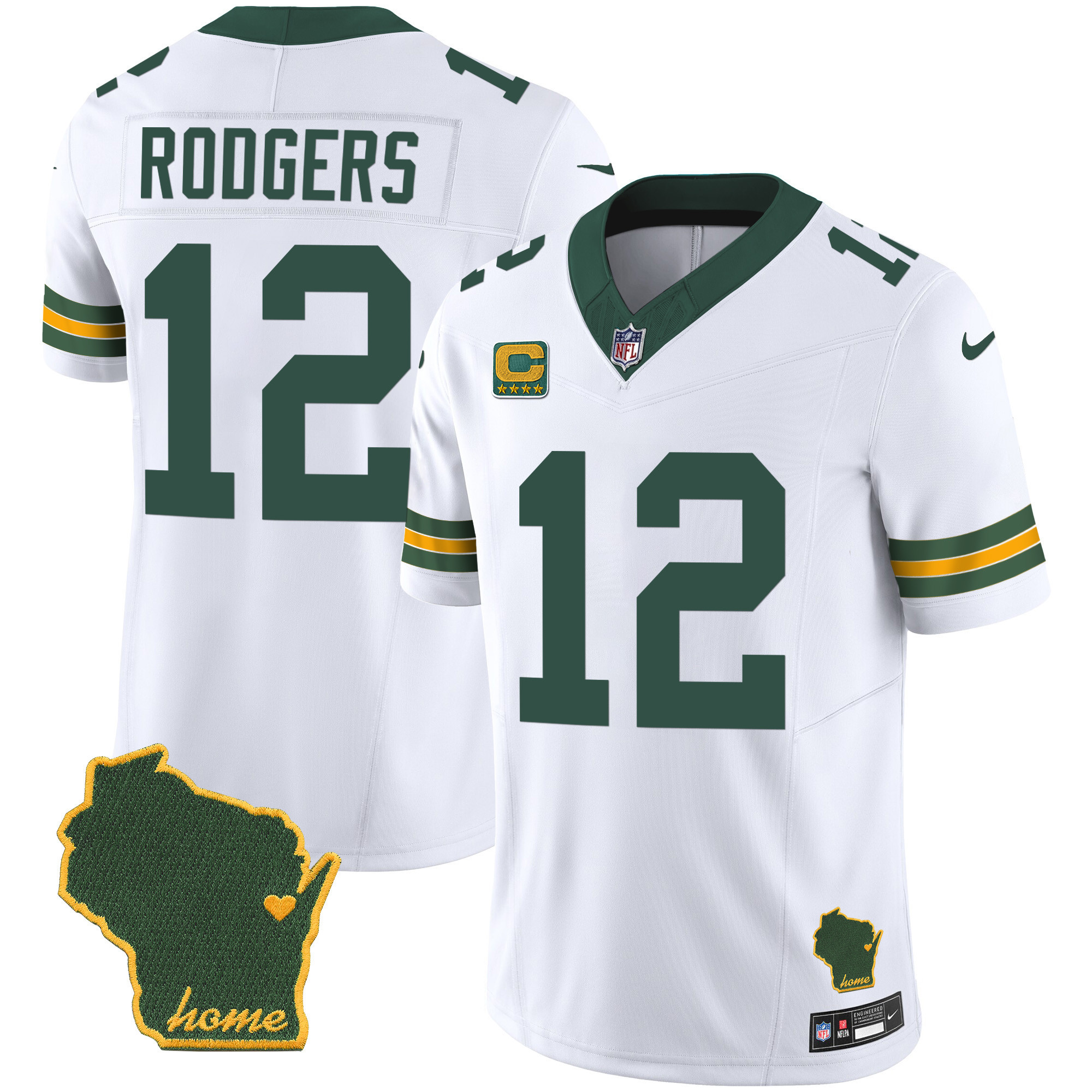 Men's Packers Home Patch Vapor Jersey - All Stitched - Image 16