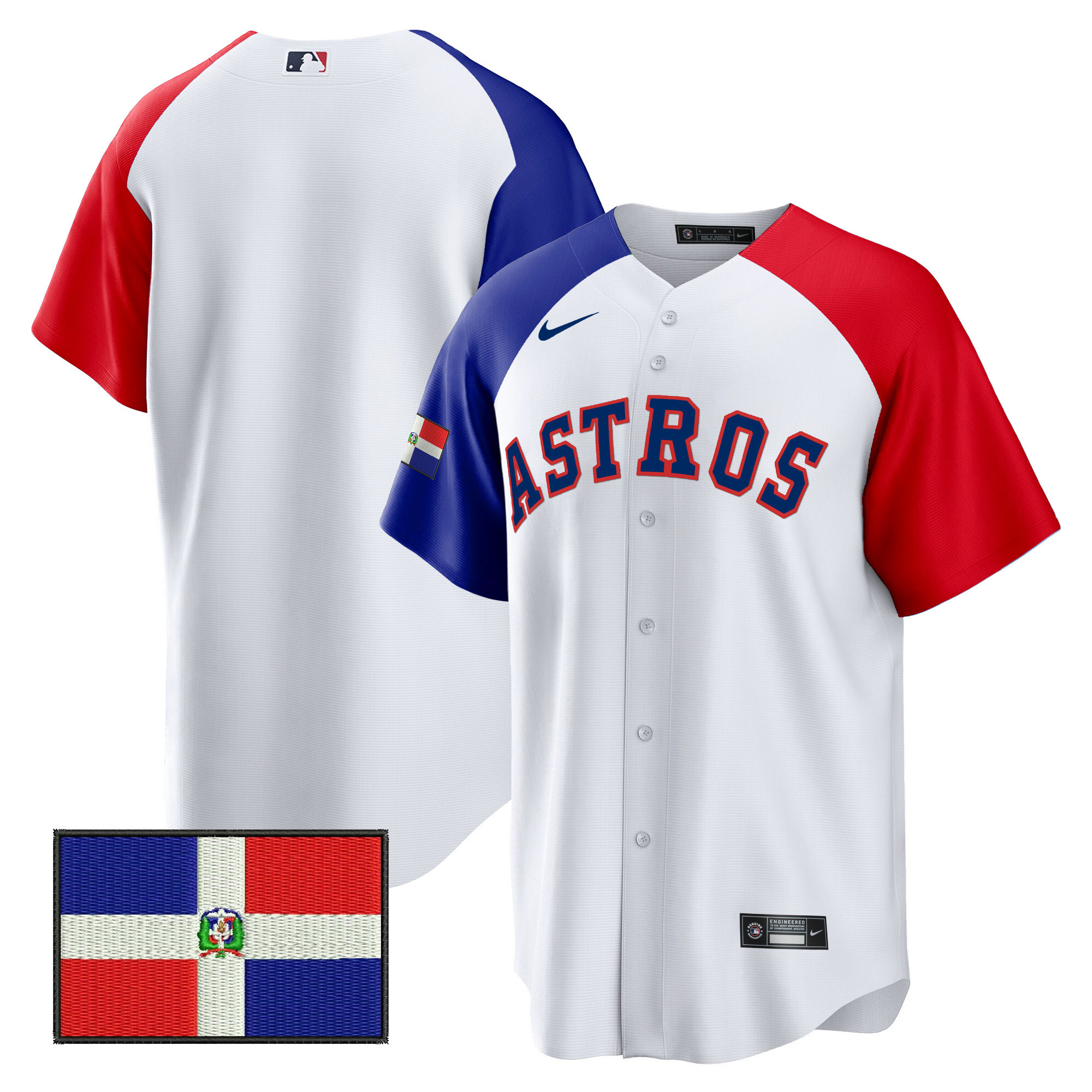 Houston Astros Dominican Republic Flag Jersey - All Stitched - Image 8