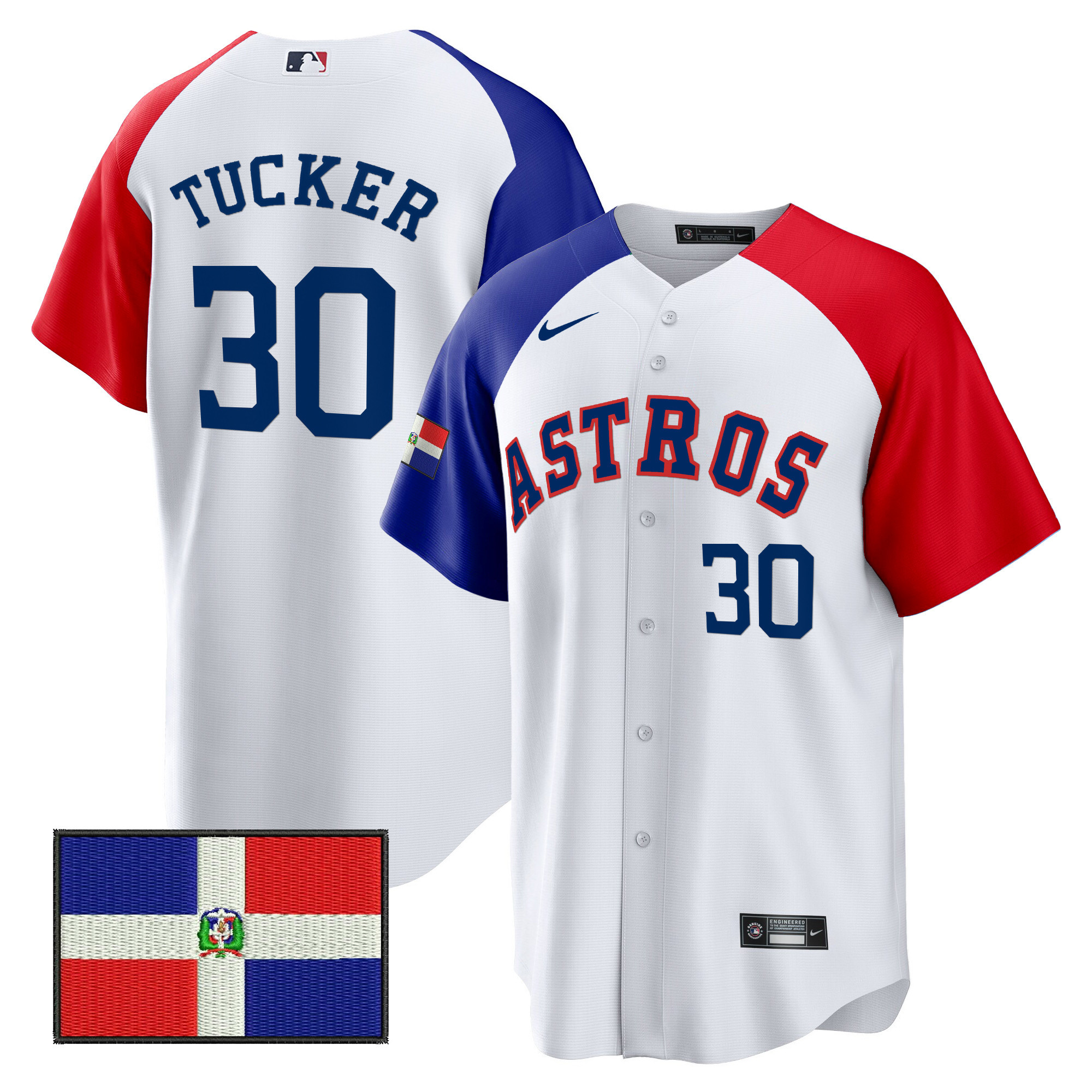 Houston Astros Dominican Republic Flag Jersey - All Stitched - Image 6
