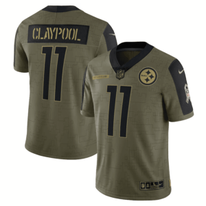 Men's Chase Claypool Pittsburgh Steelers 2021 Salute To Service Limited Player Jersey - Olive - All Stitched
