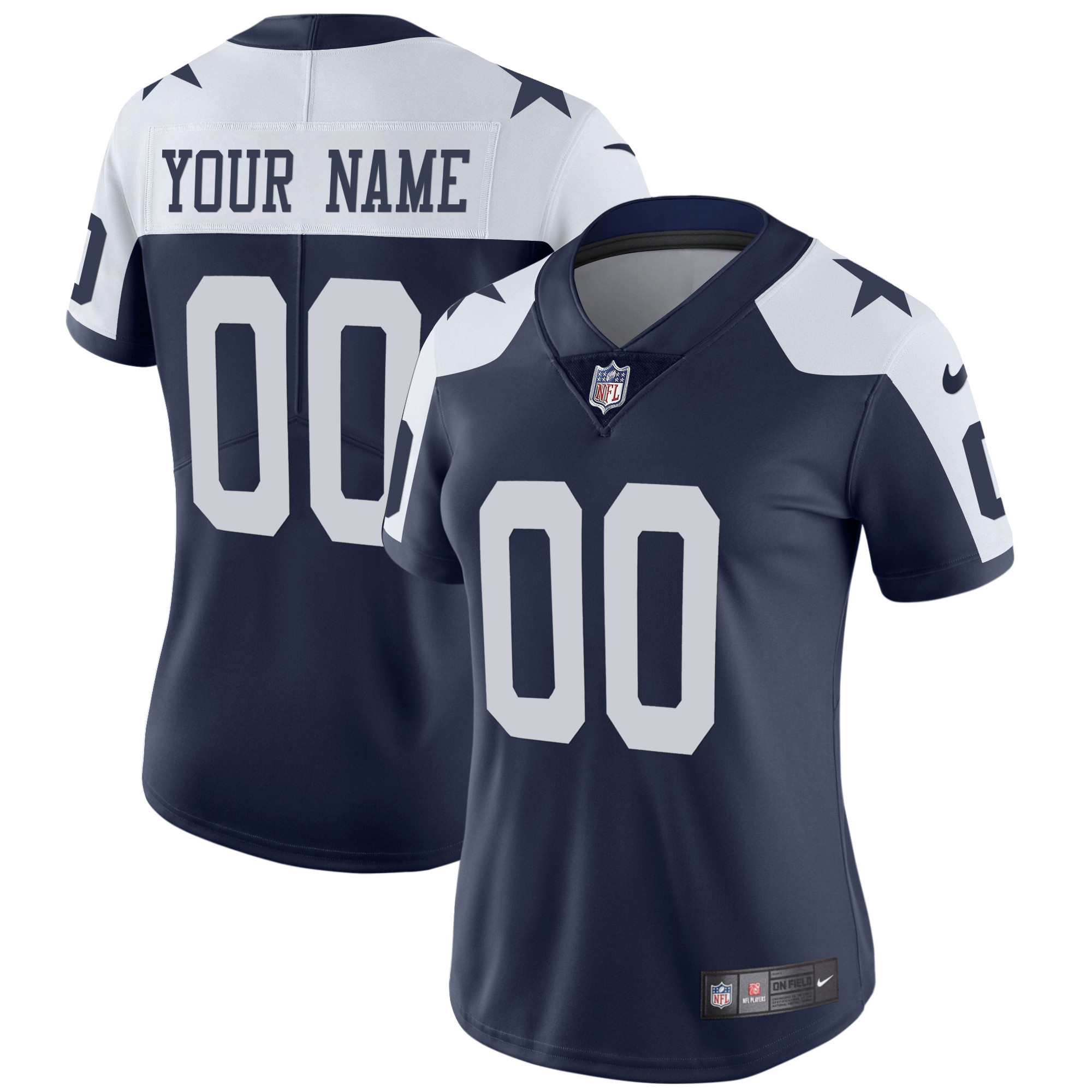 Cowboys Throwback Limited Vapor Custom Jersey - All Stitched - Image 4