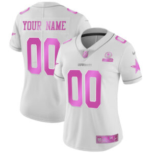 Women's Dallas Cowboys Pink Custom Jersey - All Stitched
