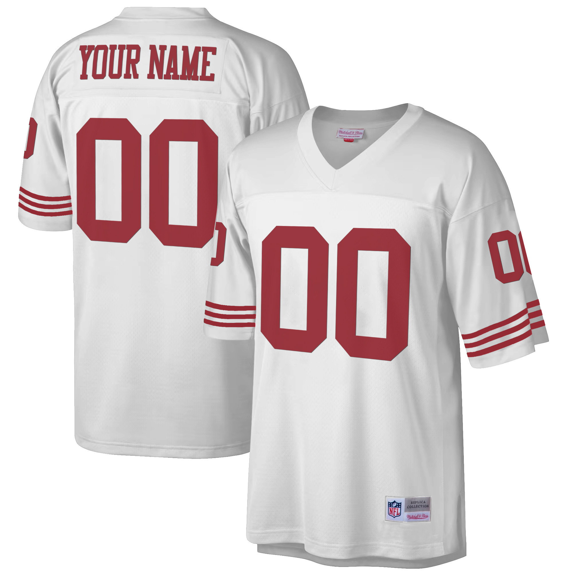 49ers 1990 Big & Tall Custom Jersey - All Stitched - Image 2