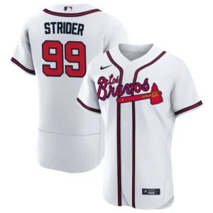 Spencer Strider Atlanta Braves Los Bravos White Jersey - All Stitched