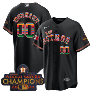 Houston Astros Los Astros Mexico Custom Jersey - All Stitched