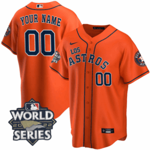 Houston Astros - “Los Astros” Hispanic Heritage World Series Patch Custom Jersey – All Stitched