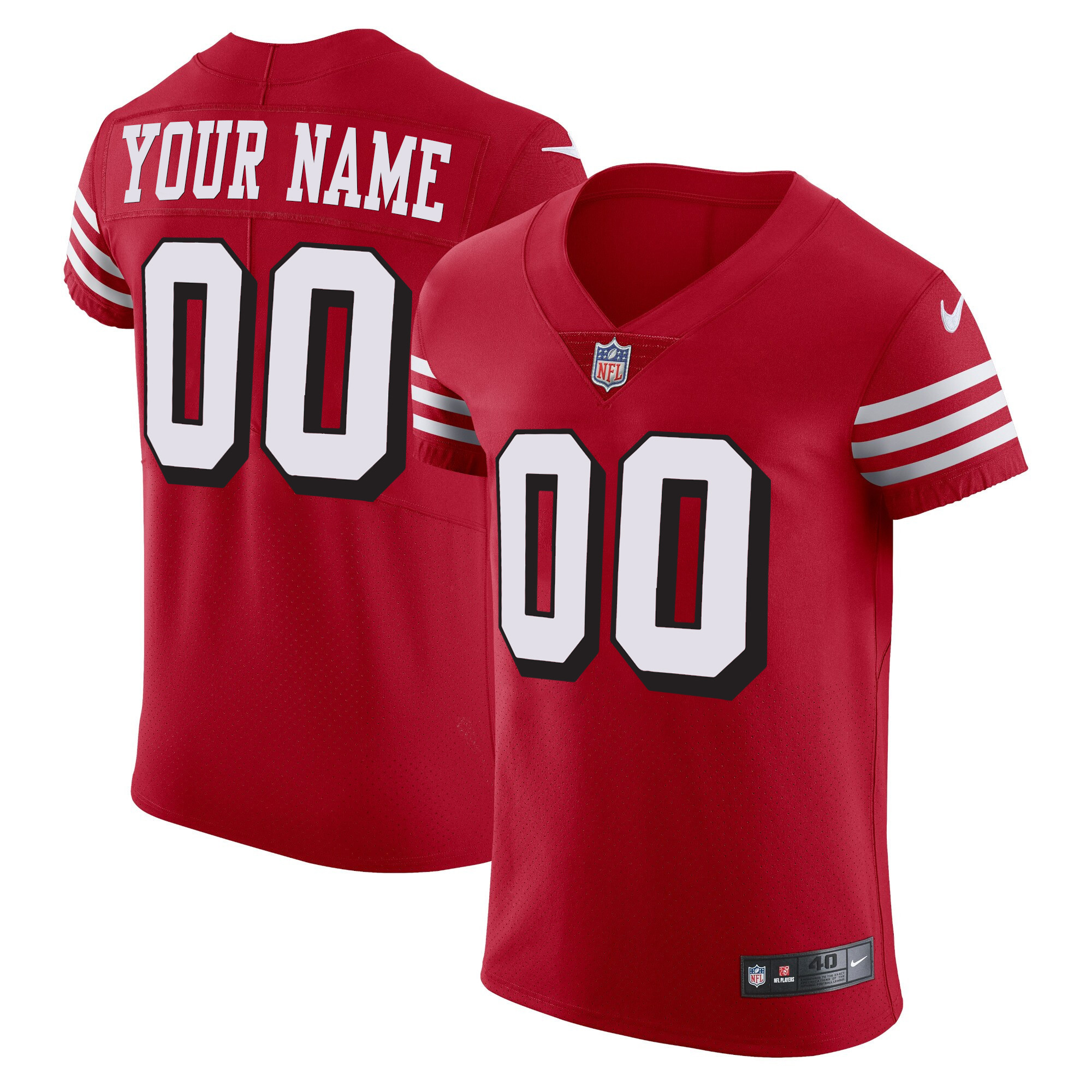 49ers Vapor Elite Custom Jersey - All Stitched