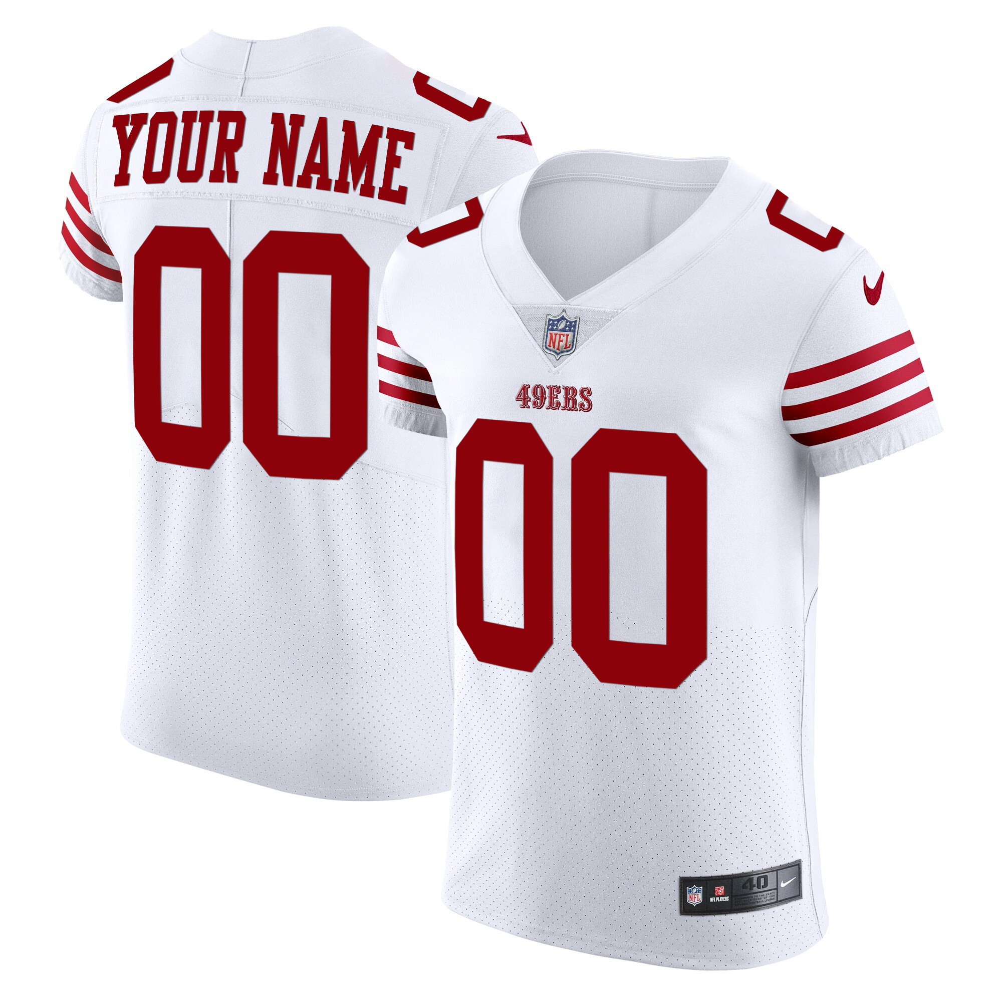 49ers Vapor Elite Custom Jersey - All Stitched - Image 3