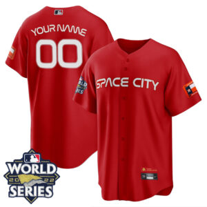 Houston Astros Space City Custom Red Jersey – All Stitched
