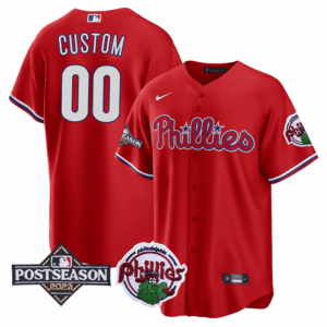 Philadelphia Phillies 2023 Postseason Patch Custom Jersey - All Stitched