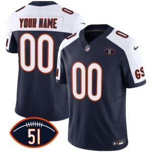 Bears Dick Butkus Patch GSH Vapor Custom Jersey - All Stitched