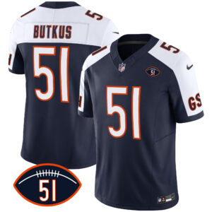 Men's Bears Dick Butkus Patch GSH Vapor Jersey - All Stitched