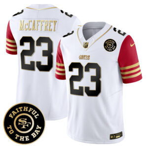 49ers Faithful To The Bay Patch Scarlet Sleeves Vapor Limited Jersey - All Stitched