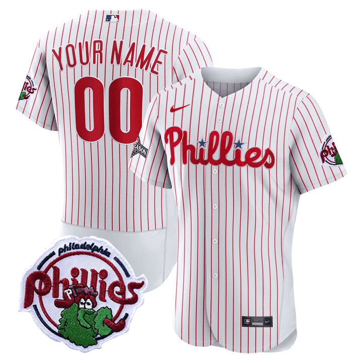 Philadelphia Phillies 2023 Postseason Patch Custom Jersey - All Stitched - Image 4