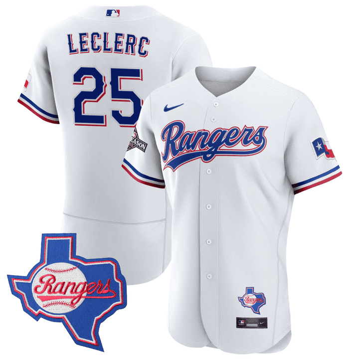 Men's Texas Rangers Texas State Patch Jersey - All Stitched - Image 16