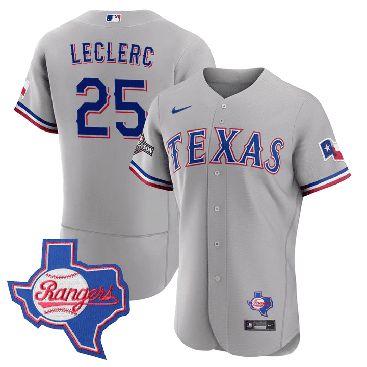 Men's Texas Rangers Texas State Patch Jersey - All Stitched - Image 2