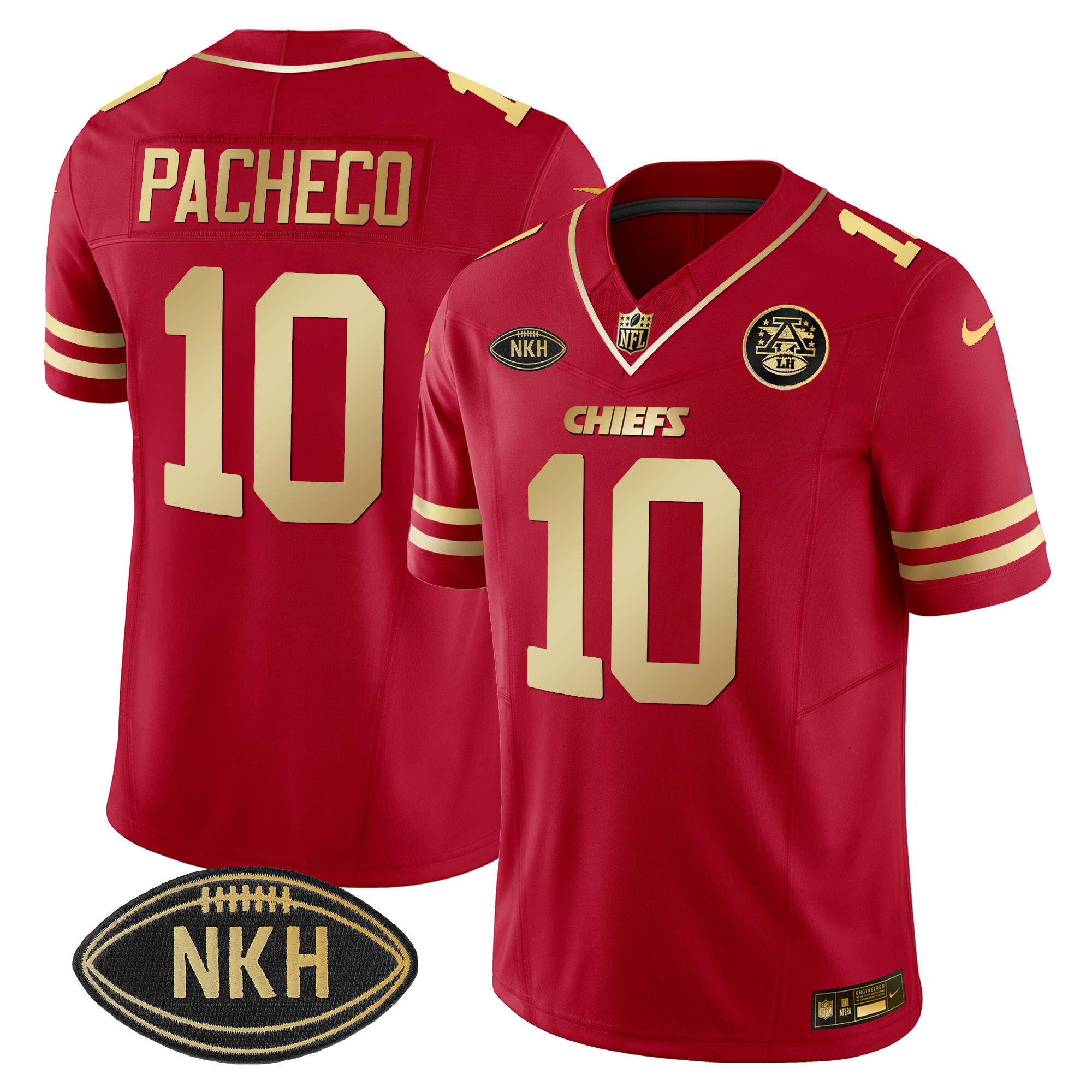 Chiefs NKH Patch Red Gold 2023 Vapor Limited Jersey - All Stitched - Image 5