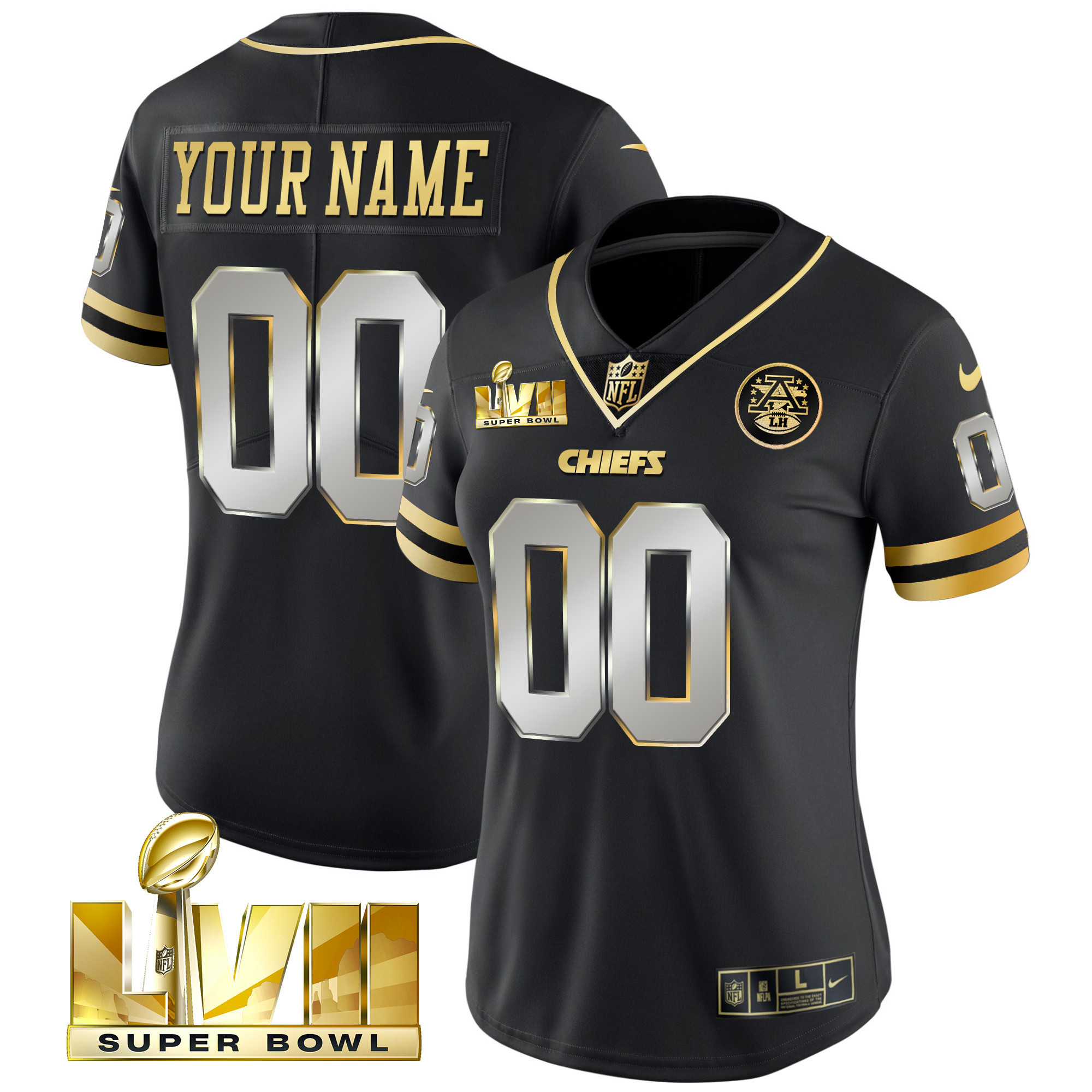Chiefs Throwback Limited Vapor Custom Jersey - All Stitched - Image 9