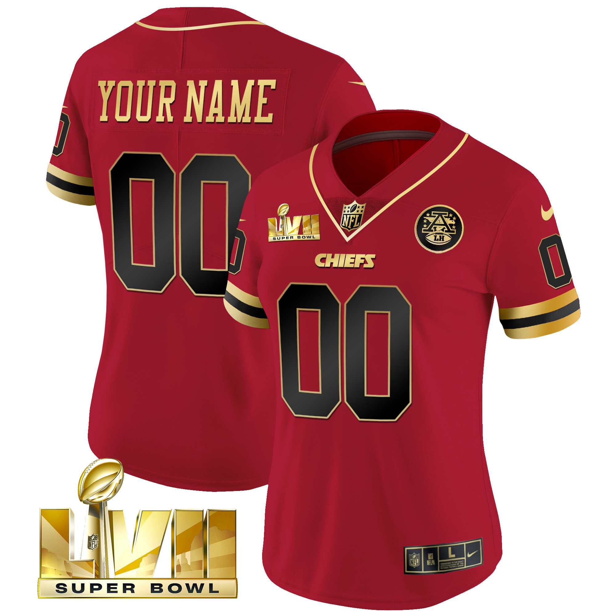 Chiefs Throwback Limited Vapor Custom Jersey - All Stitched - Image 10