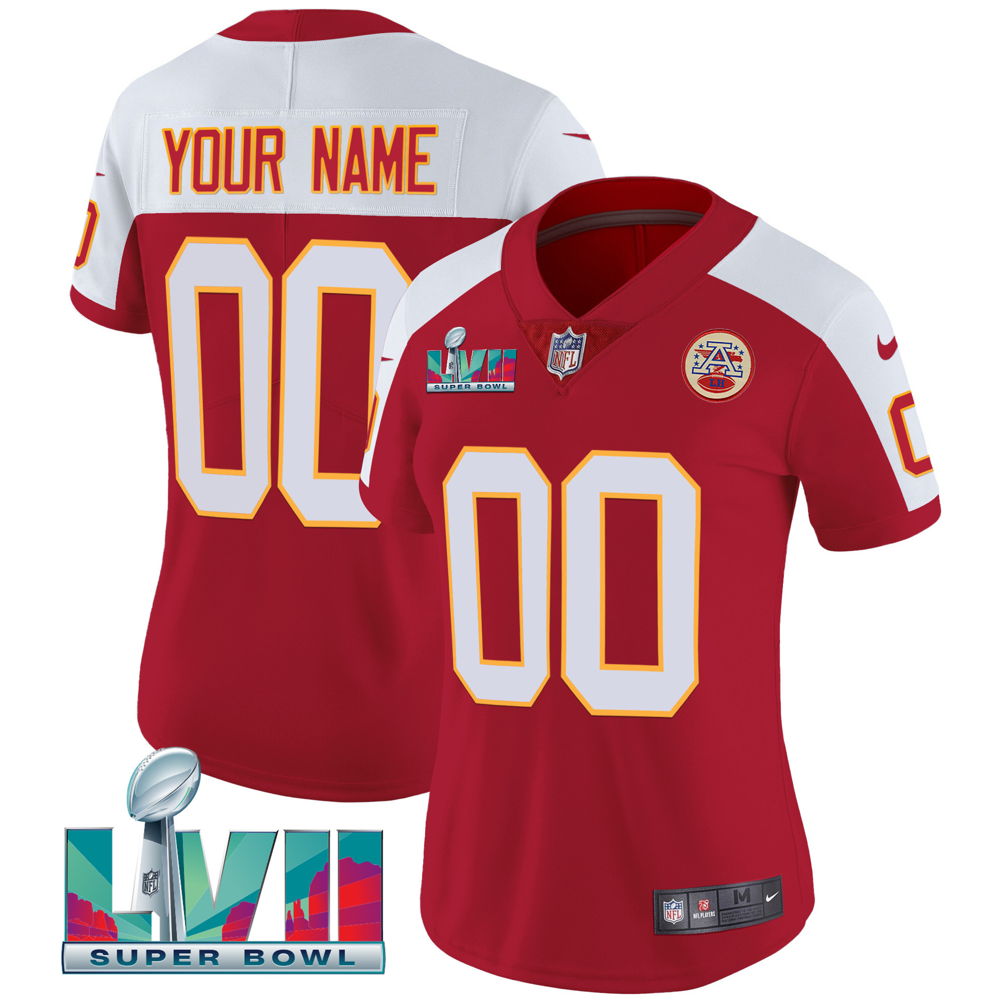 Chiefs Throwback Limited Vapor Custom Jersey - All Stitched - Image 8