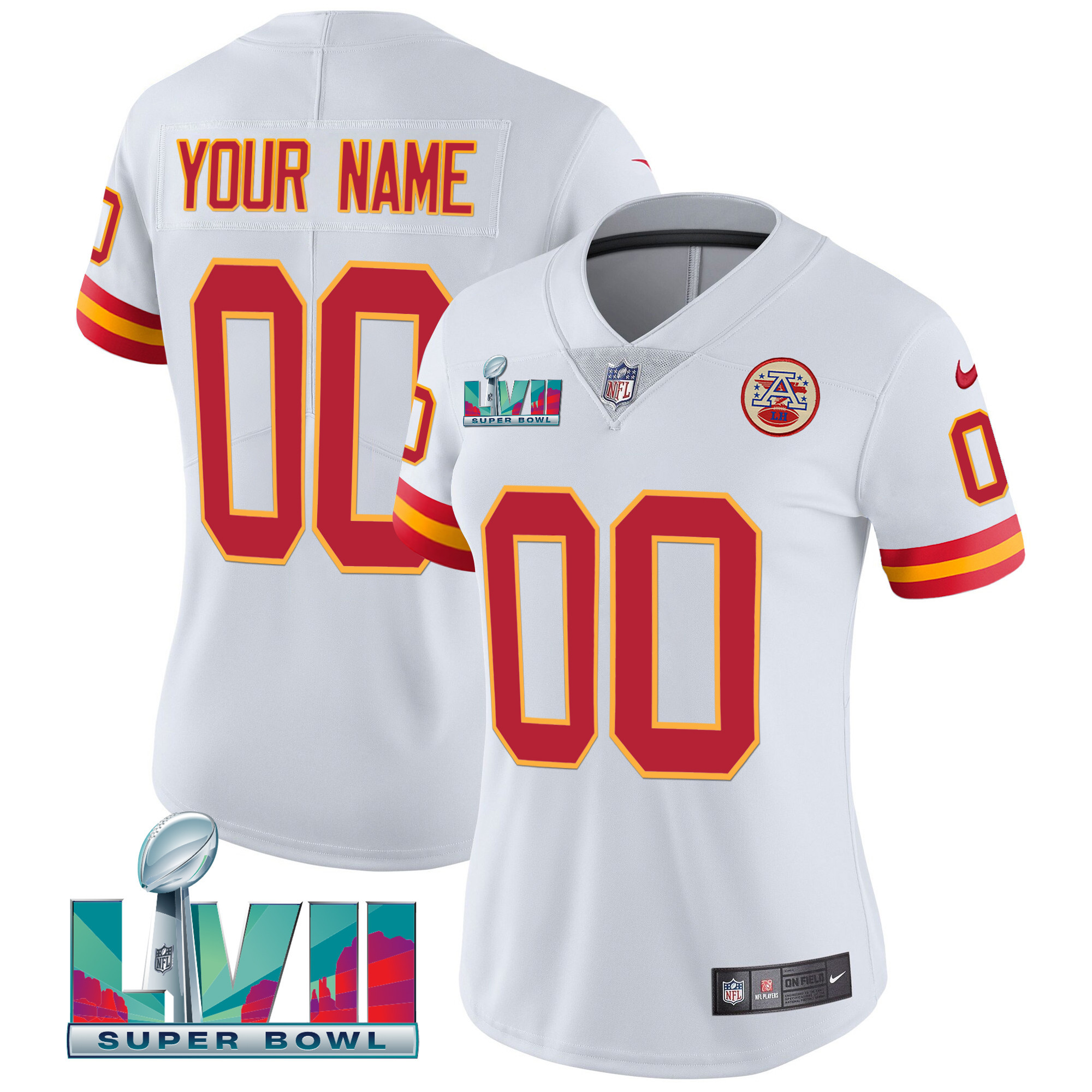 Chiefs Throwback Limited Vapor Custom Jersey - All Stitched - Image 6