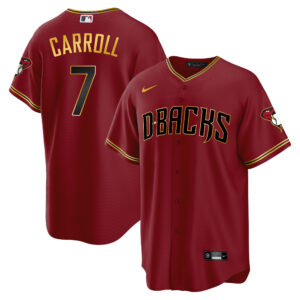 Men's Arizona Diamondbacks Cool Base Gold Trim Jersey - All Stitched