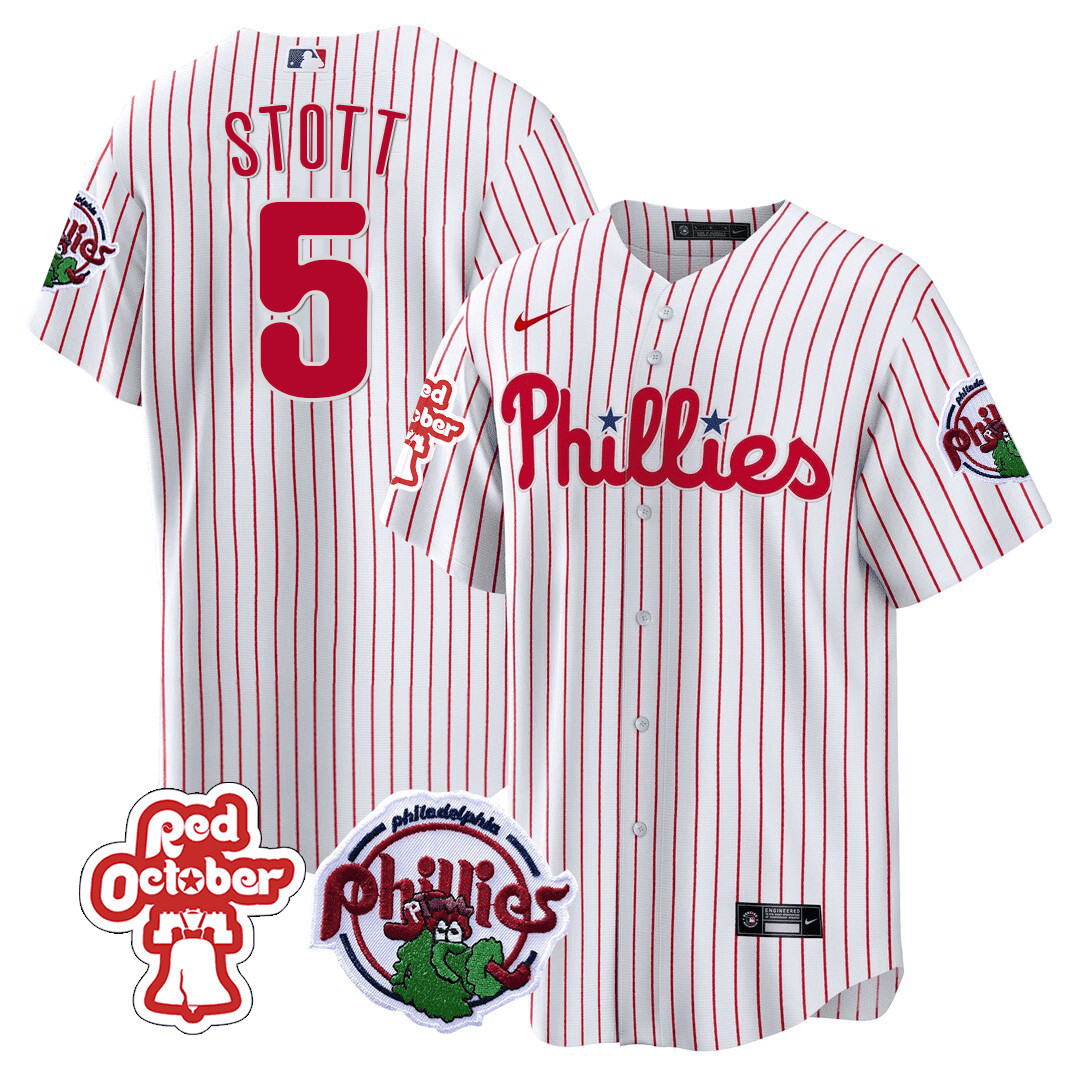 Men's Philadelphia Phillies Red October Patch Cool Base Jersey - All Stitched - Image 13