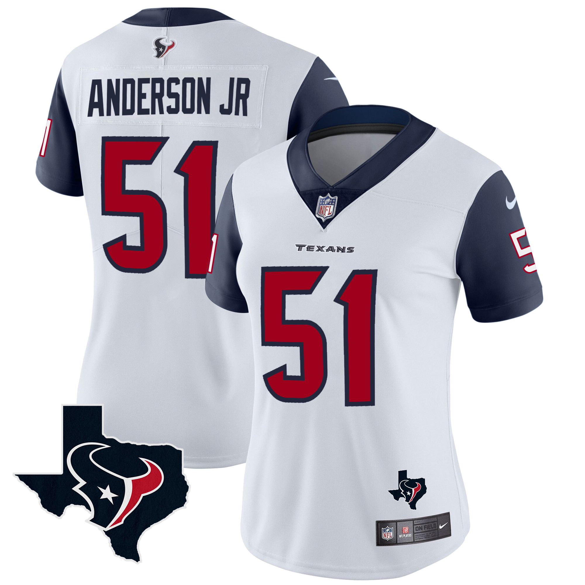 Women's Houston Texans Vapor Limited Jersey - All Stitched - Image 29