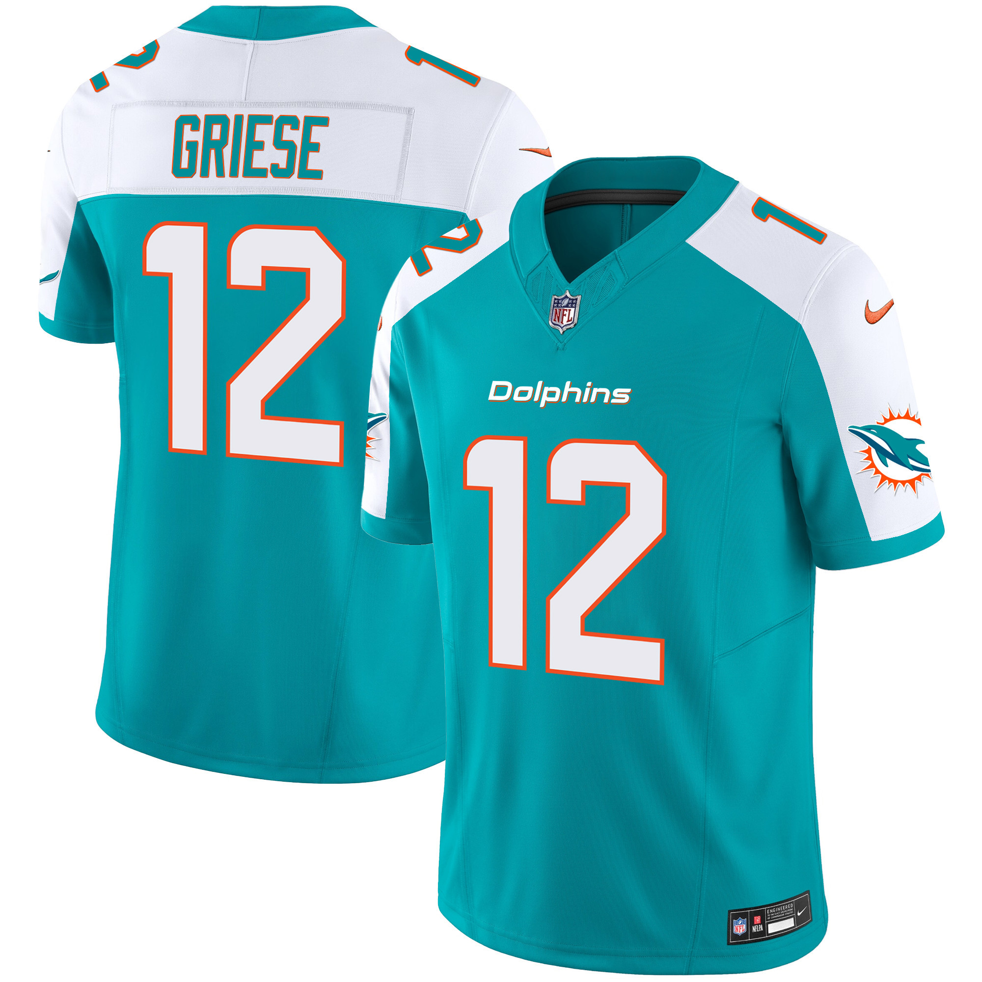 Men's Dolphins Vapor Limited Jersey V2 - All Stitched - Image 8