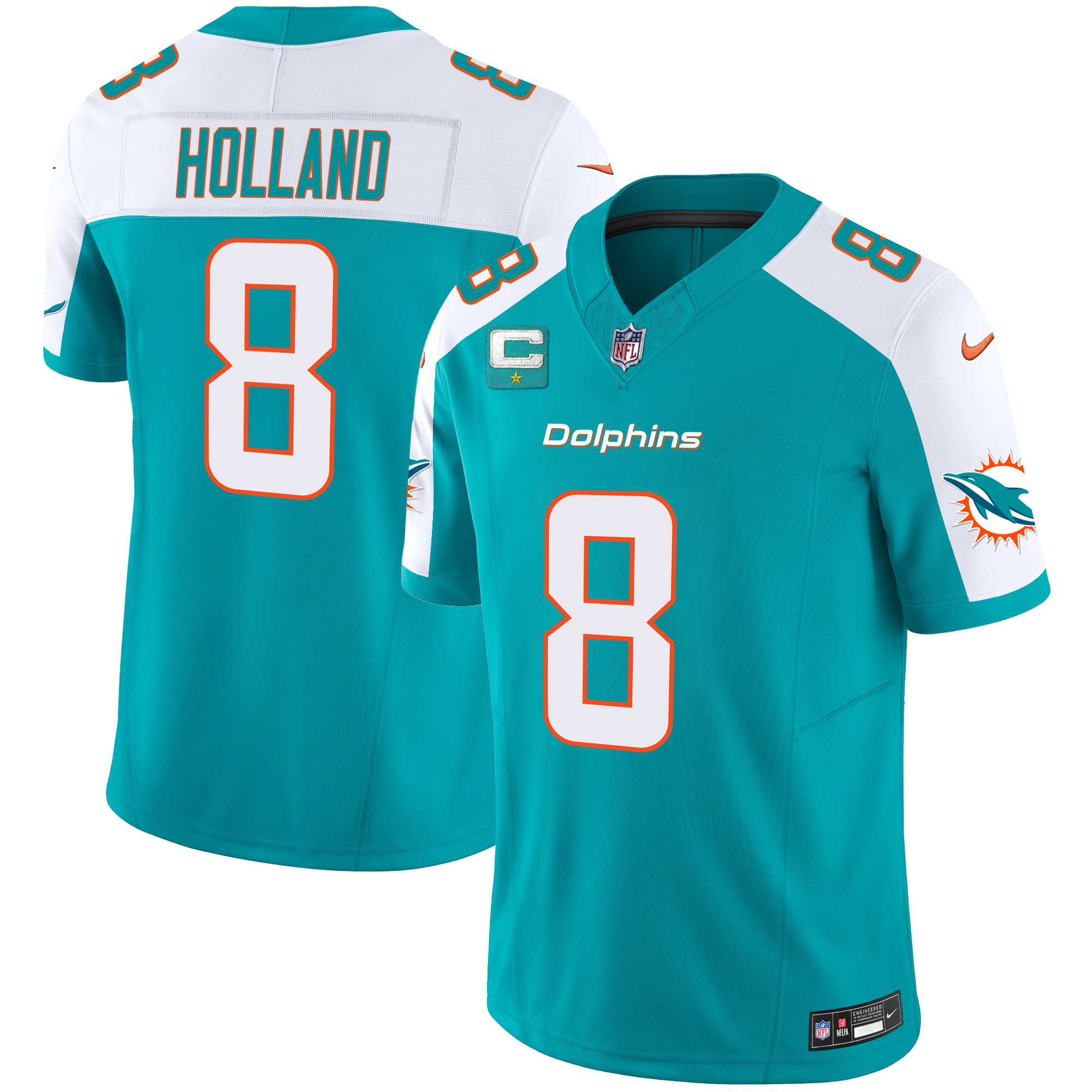 Men's Dolphins Vapor Limited Jersey V2 - All Stitched - Image 4