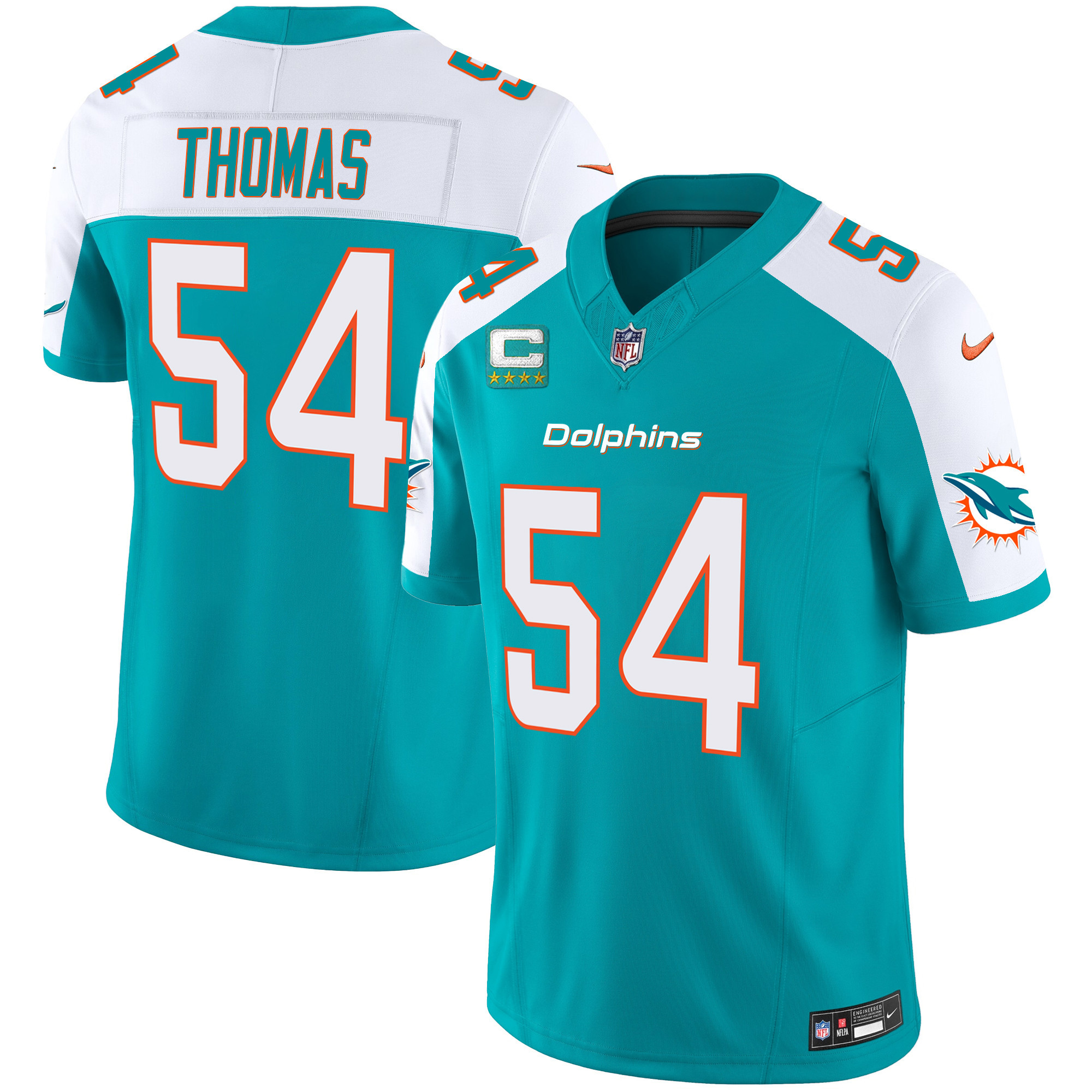 Men's Dolphins Vapor Limited Jersey V2 - All Stitched - Image 6