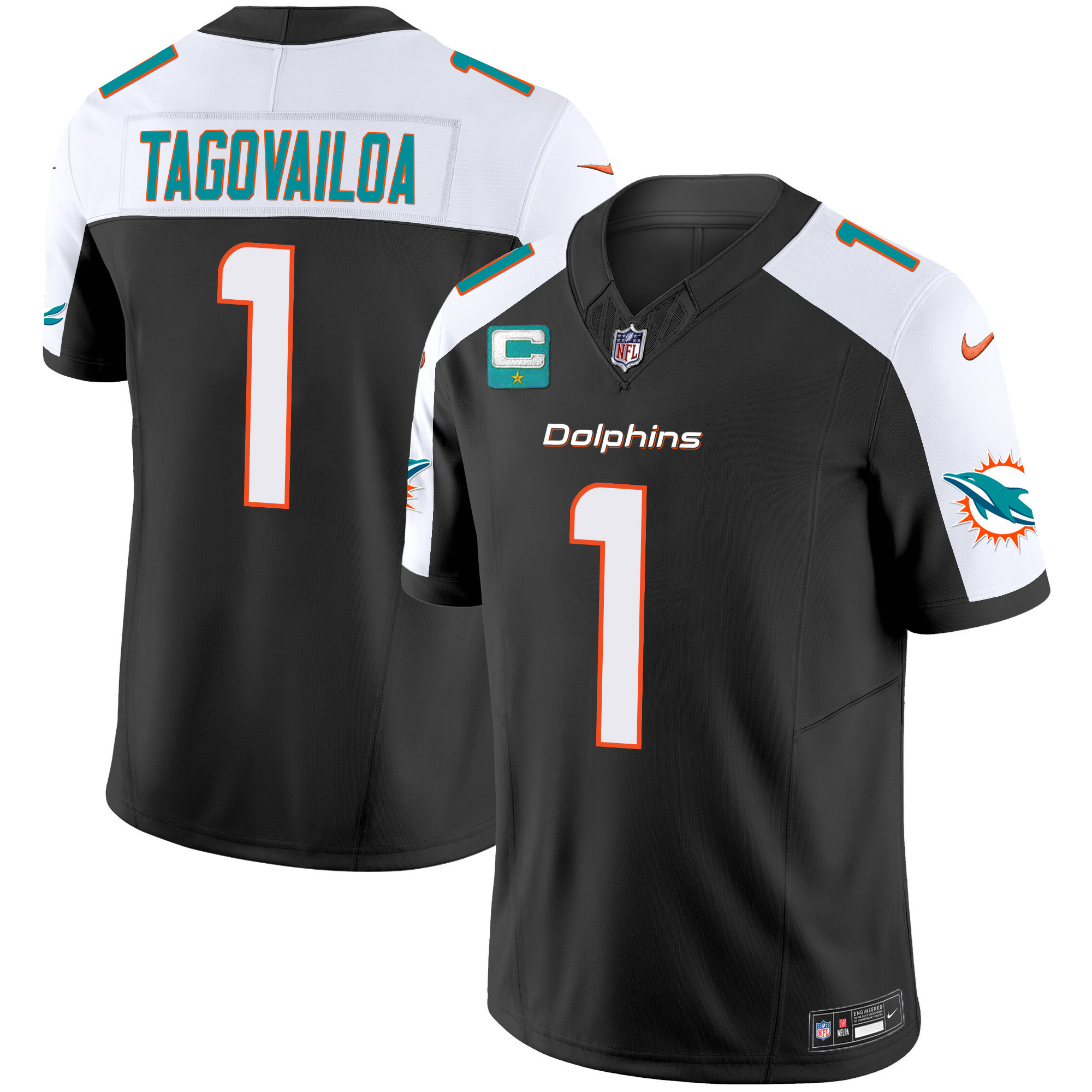 Men's Dolphins Vapor Limited Jersey V2 - All Stitched - Image 9